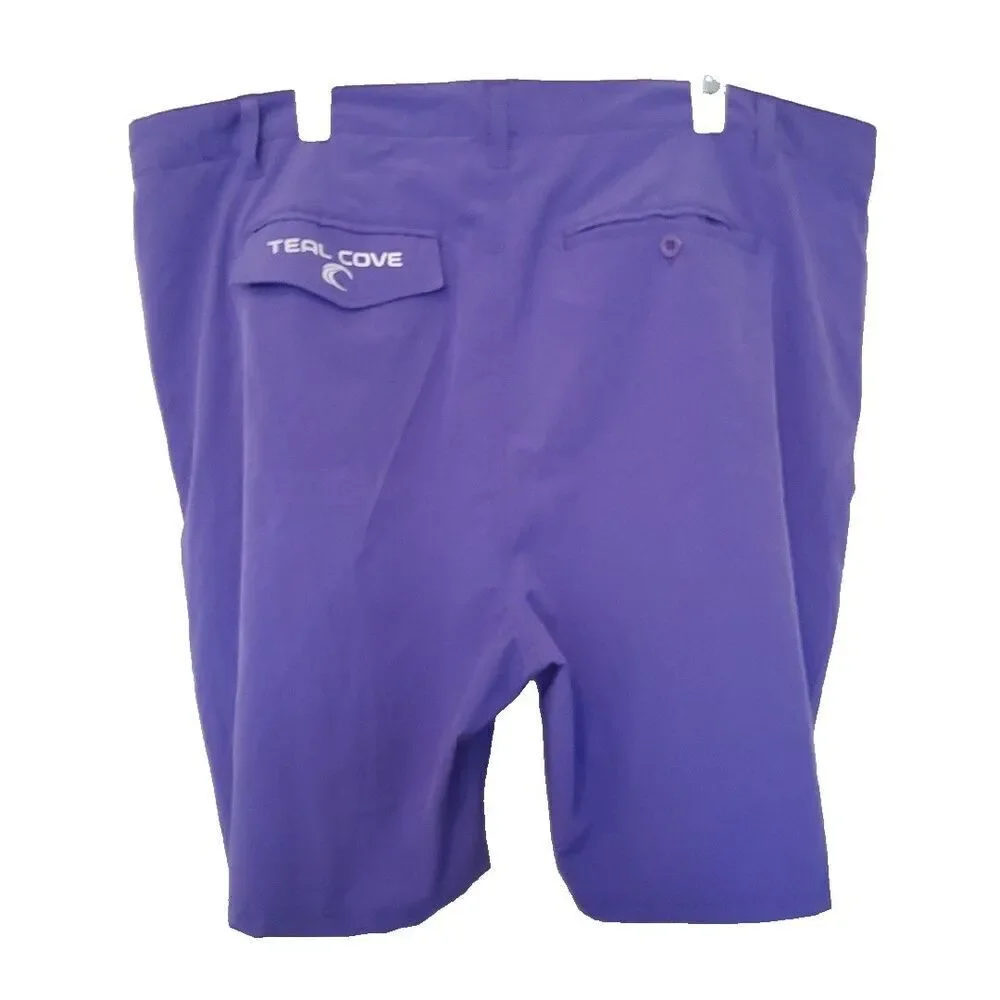 Teal Cove Mens Purple Board Shorts Swim Trunks Sz 42 Stretch Quick Dry RN124917